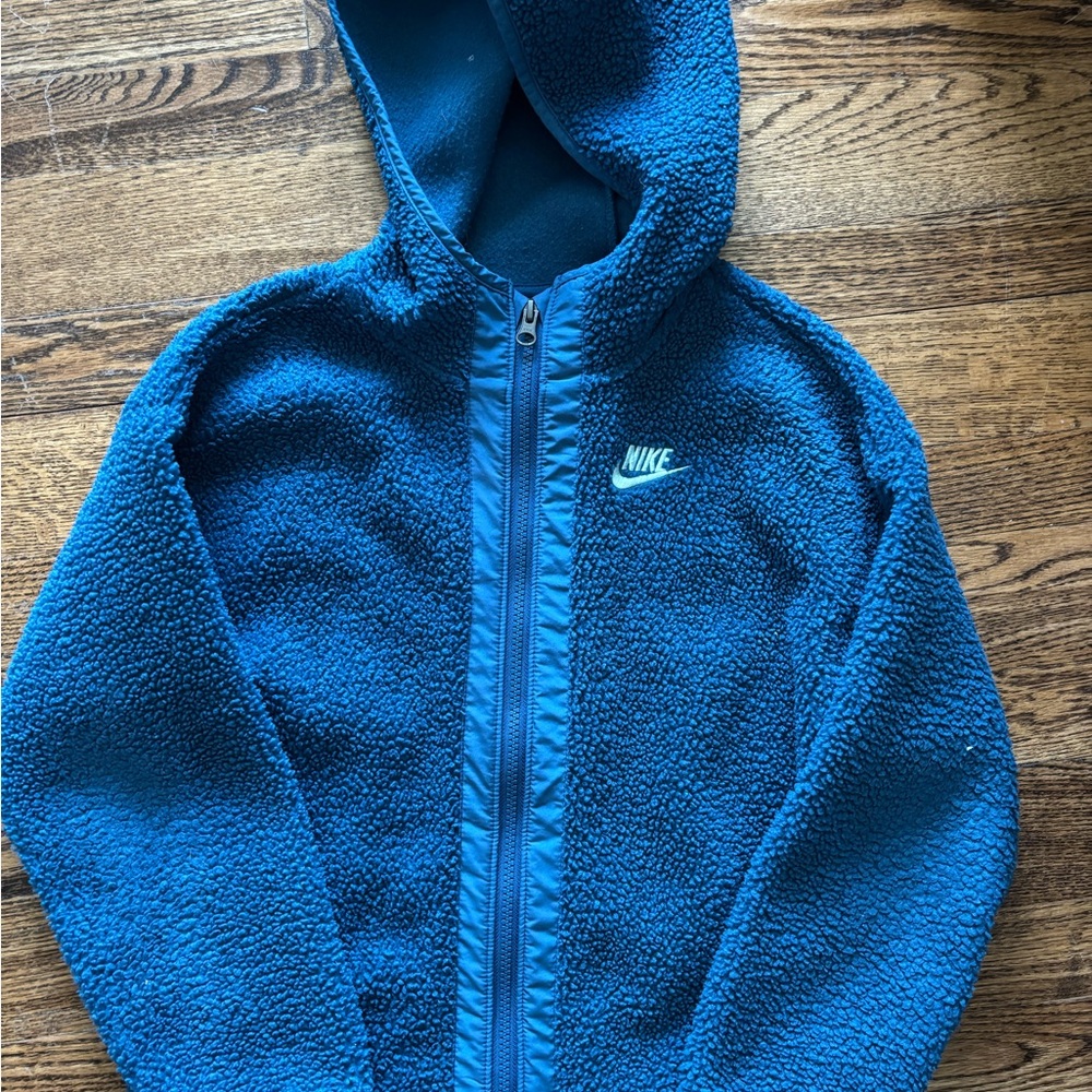 Nike Blue Fleece Zip-Up Hoodie